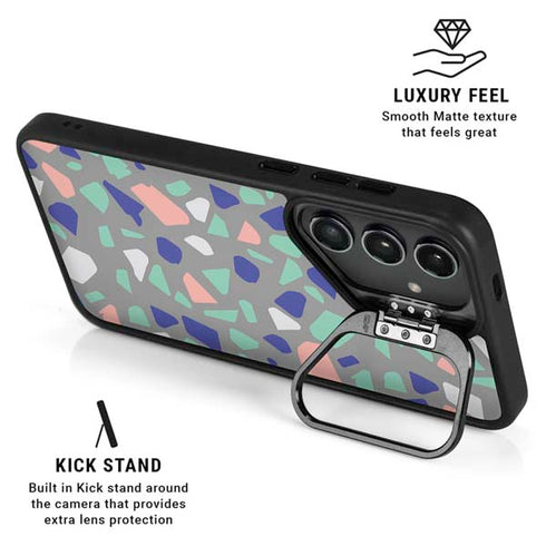 Cement Terrazzo Galaxy S24 FE Kickstand Case